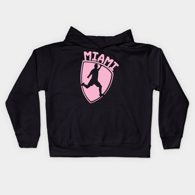 Miami soccer Kids Hoodie by JayD World